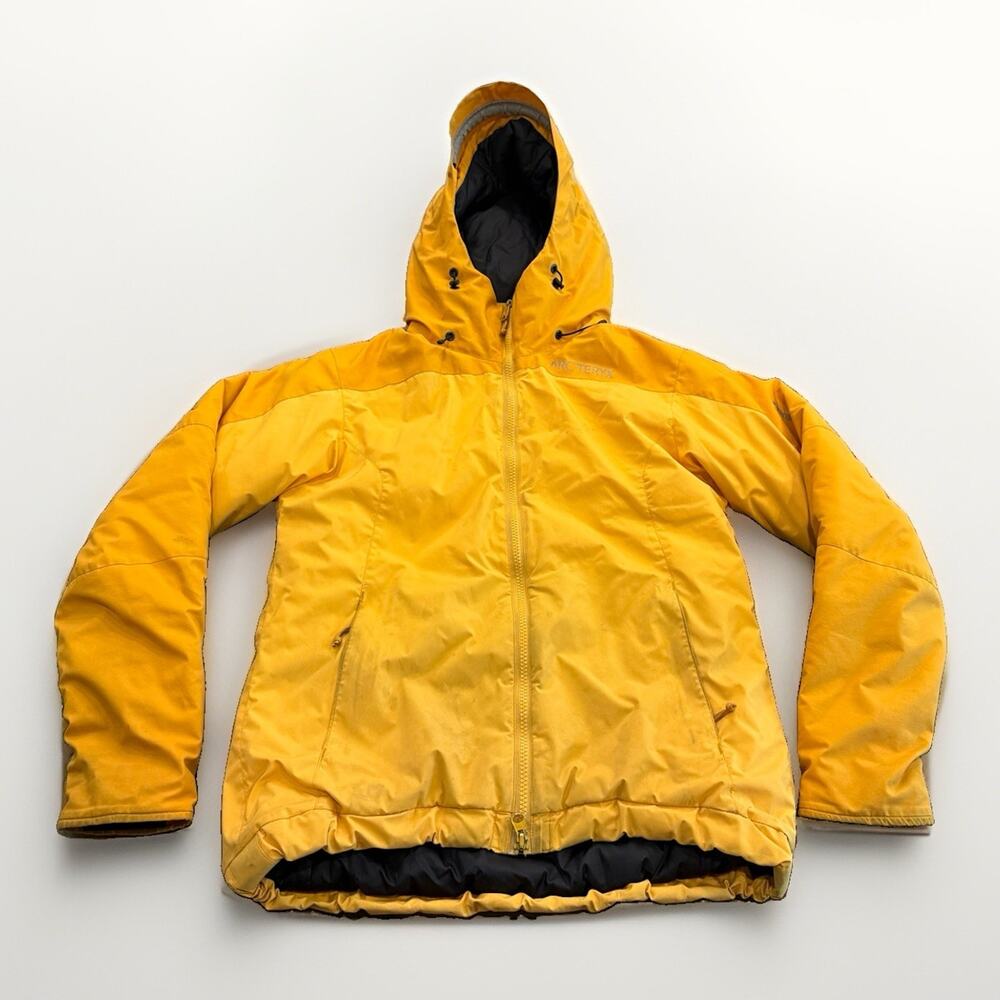 Arcteryx Kappa Hoody Womens Yellow Windstopper Insulated Hooded Jacket S 4-6